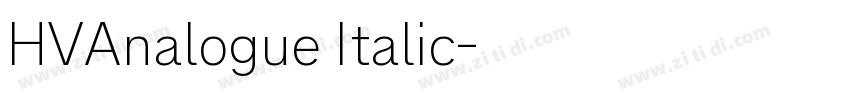 HVAnalogue Italic字体转换